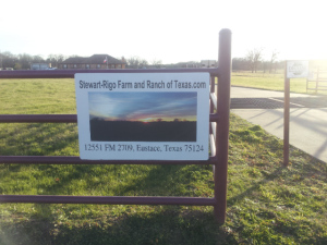 New Sign for Stewart-Rigo Farm and Ranch of Texas formerly &quot;Silver Star&quot; copyright 2015 John J. Rigo