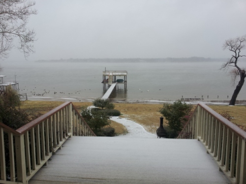 photo taken by John J. Rigo on February 23rd, 2015 at 9:44 a.m. with Samsung II smartphone at  Northwood Shores on Cedar Creek Lake from Lake front home called "Oz." copyright 2015 John J. Rigo